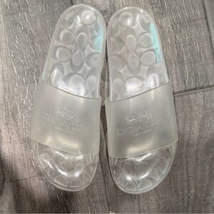 Coach Transparent Slide Sandals